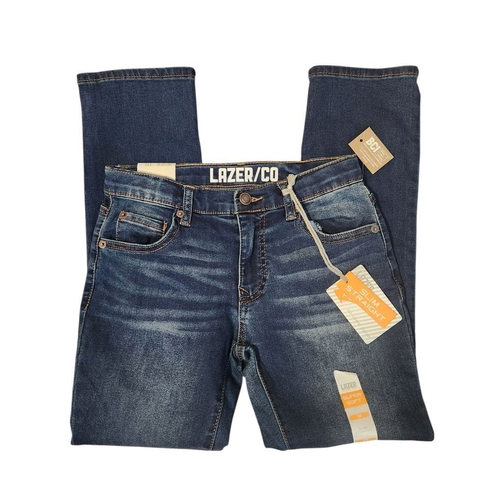 Lazer Co Boys Denim Jeans Super Soft Slim Straight Size 10 New